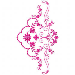 Flowers And Tree Embroidery Design 4